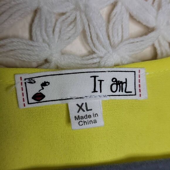 It Girl Short Sleeve Stripe Colorblock Mixed Media Top Yellow Black - Picture 4 of 9